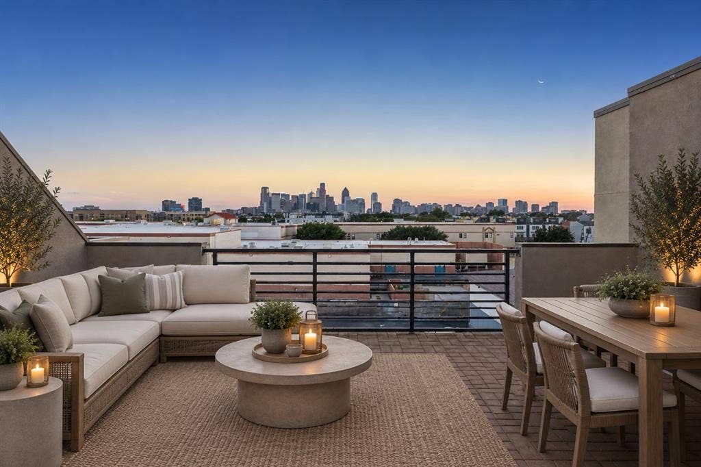 1801 Annex Avenue, #402, Dallas, TX 75204 Rooftop patio virtually staged