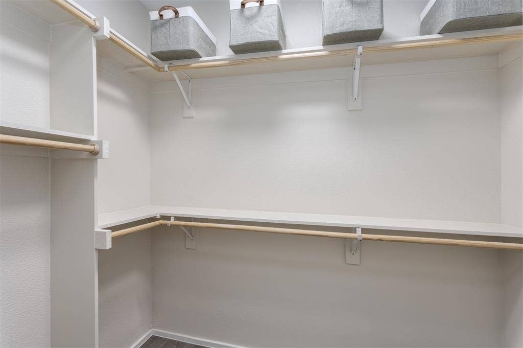 View of walk in closet