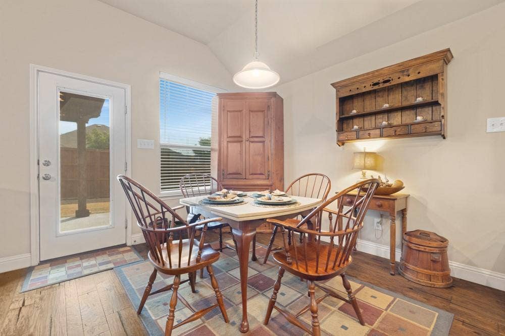 3712 Ann Arbor Lane, Denton, TX 76207 Breakfast area and access to the large covered patio