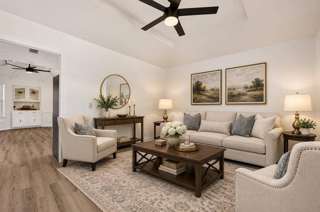 Convert the Dinning area into a formal Dinning room or a formal living area. AI enhanced. You can also convert it into another large bedroom.