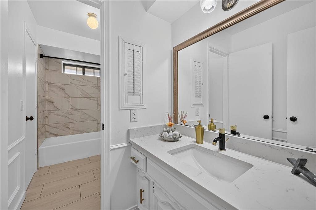 Second Bathroom. Here you can see both doors that go into each room.