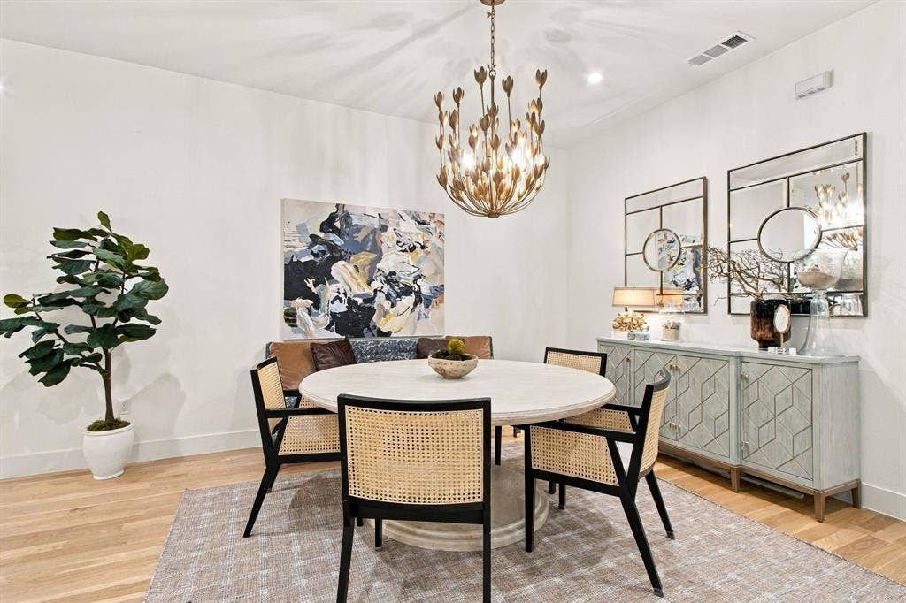 46 Crown Place, Richardson, TX 75080 Hardwood-finish flooring, recessed lighting, and a decorative ceiling fixture