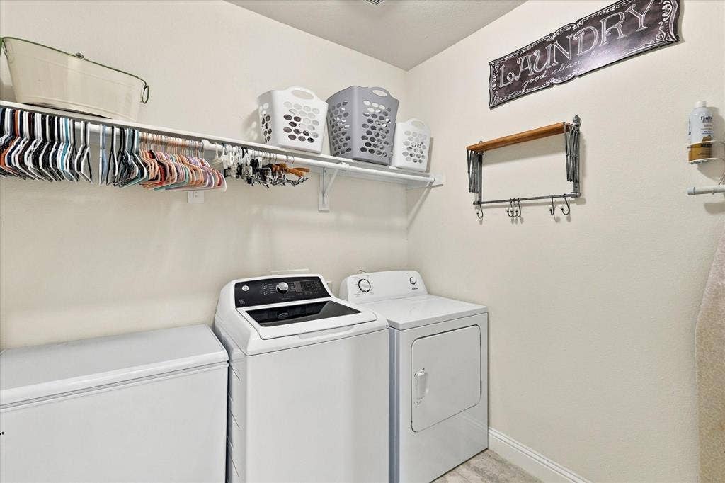 Laundry Room with an additional oversized pantry and enough room for a freezer.