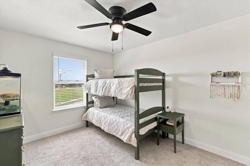 Bedroom with large walk in closet