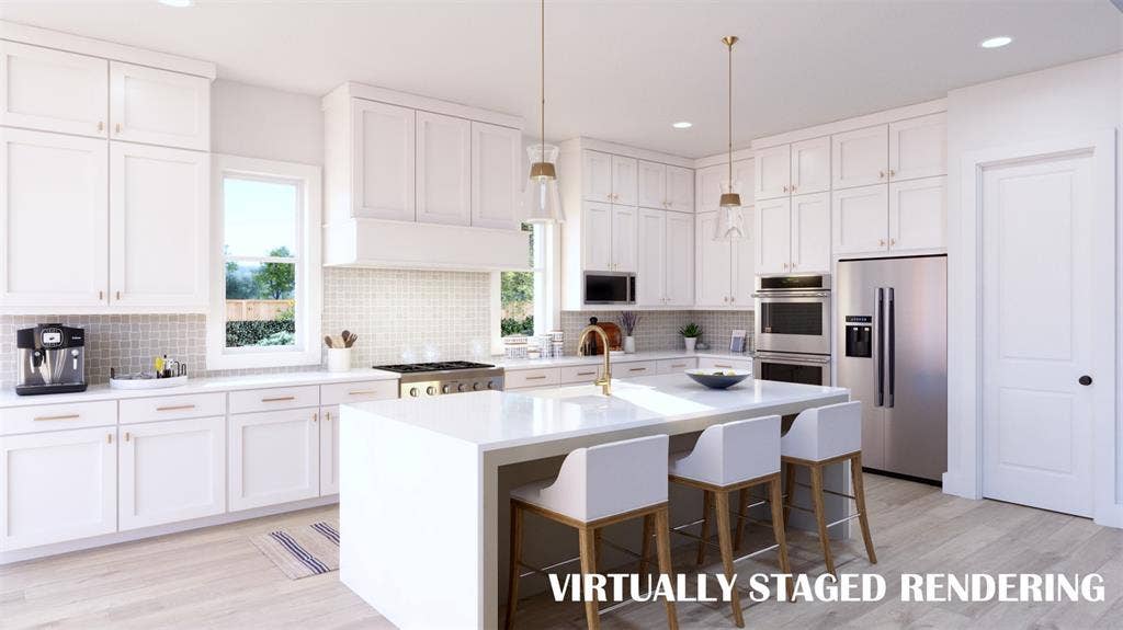 8741 Porch Place, McKinney, TX 75071 No shortage of style, prep or storage space in this chef's dream kitchen! VIRTUALLY STAGED RENDERING