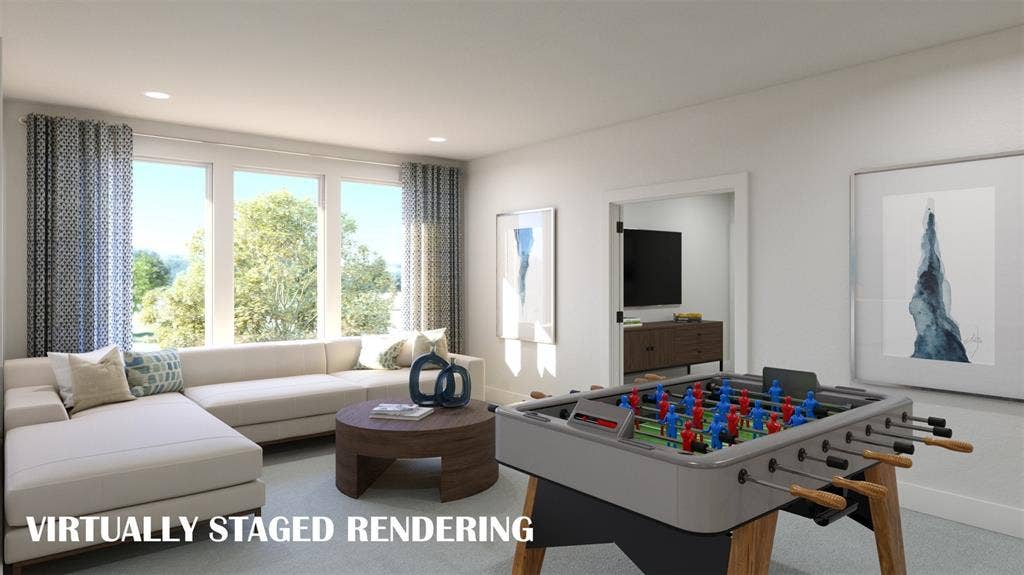8741 Porch Place, McKinney, TX 75071 The entire family will enjoy hours of fun in this delightfully sunny game room! VIRTUALLY STAGE RENDERING