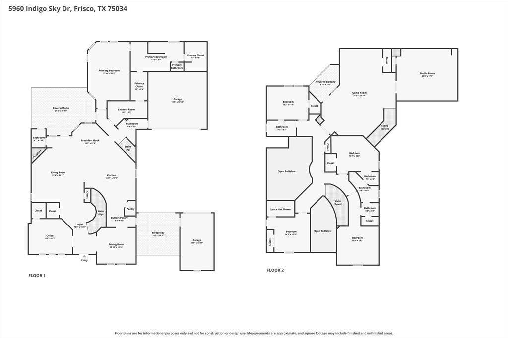 5960 Indigo Sky Drive, Frisco, TX 75036 Floor plan