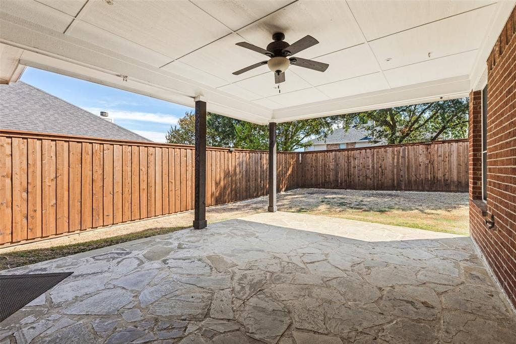 4600 Bonnywood Drive, Mesquite, TX 75150 Back covered patio expanded for great outdoor entertainins