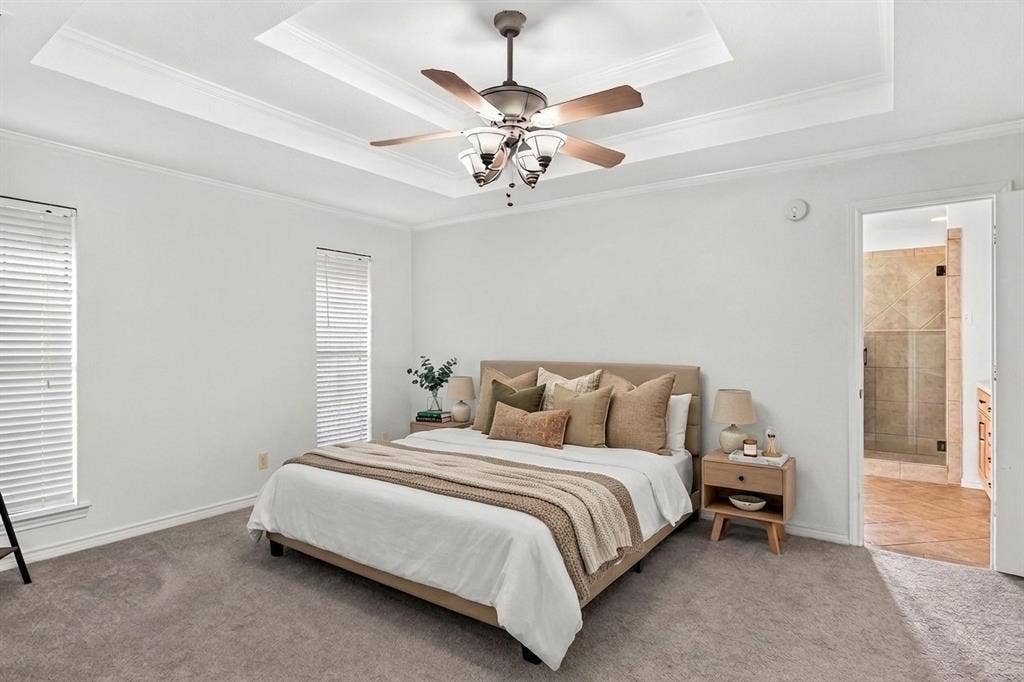 6309 Bradley Lane, Plano, TX 75023 Spacious primary with tray ceiling
