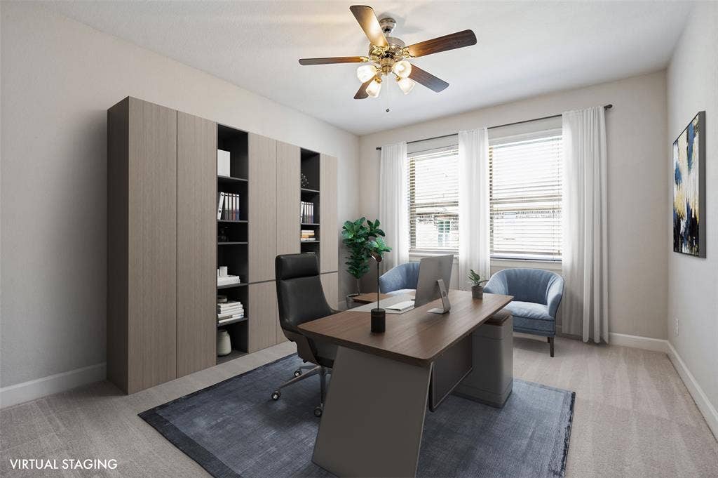 Flexible bedroom offers an ideal setup for a home office, study or guest space, with plenty of room to personalize to your needs.