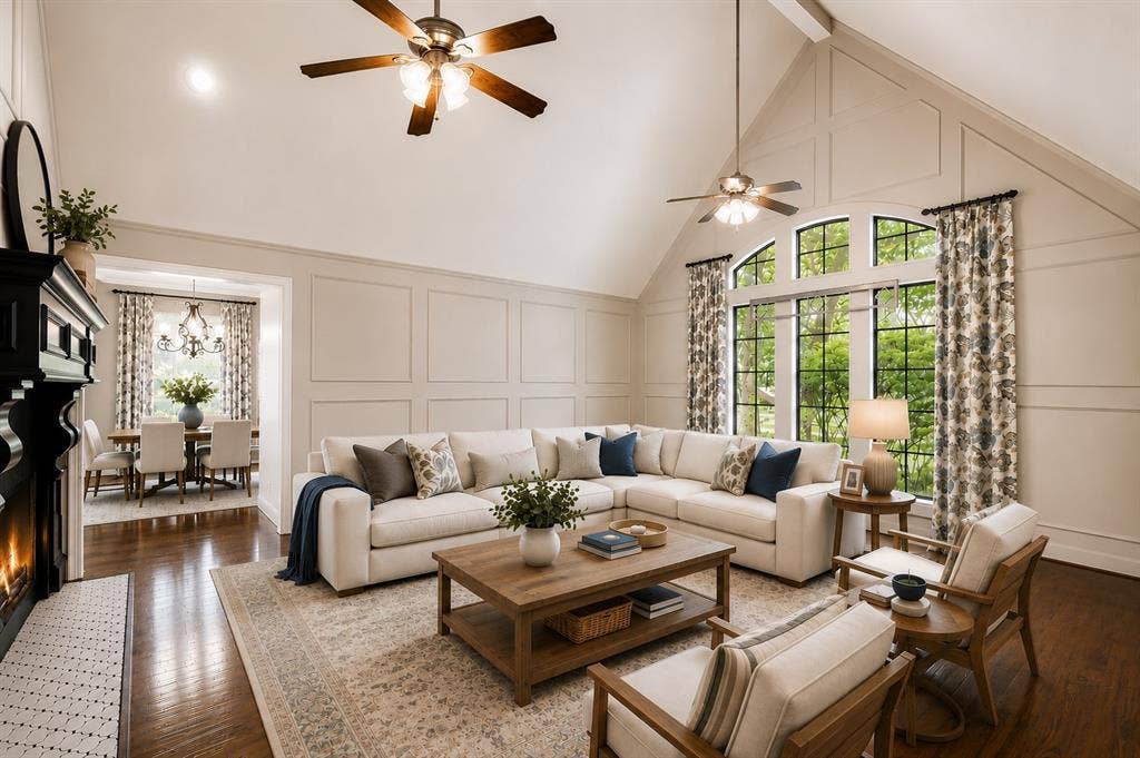 Enjoy relaxing in the living room with designer details