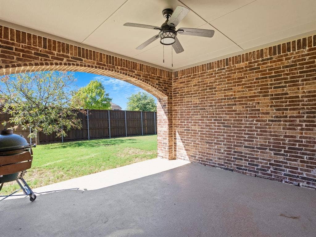 Oversized patio ideal for entertaining and relaxing