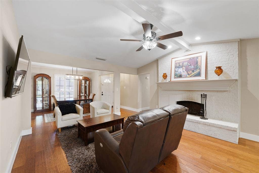 Living Room with Fireplace
