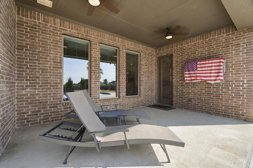 5620 Limestone Lane, Midlothian, TX 76065 Extended Back porch patio has TV hook up.