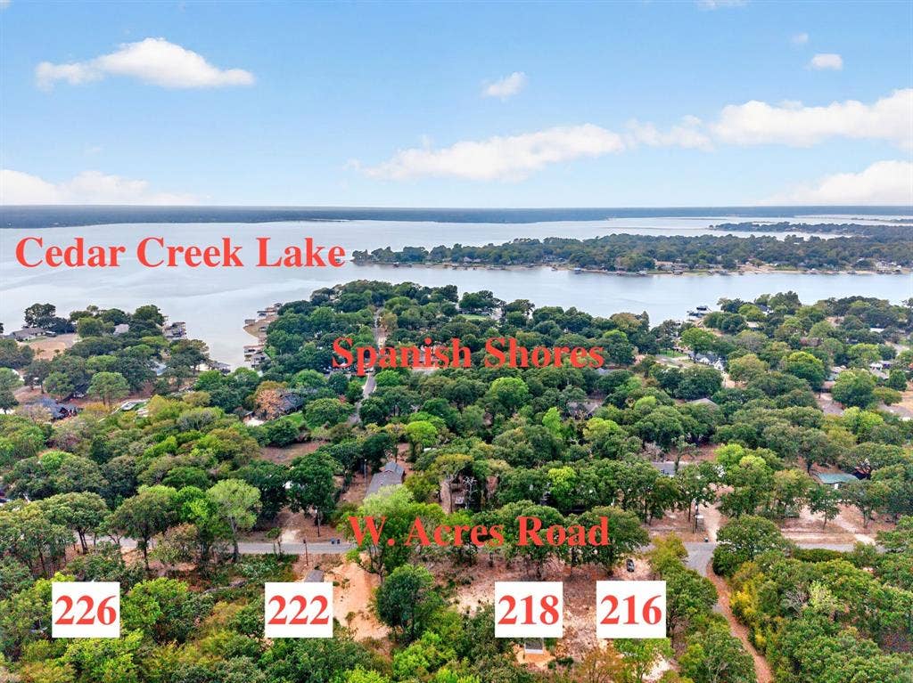 Aerial perspective of residential parcels on W