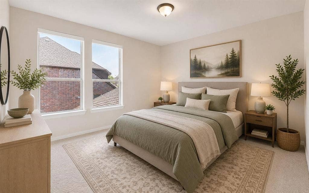 Virtually Staged - Secondary Bedroom Upstairs