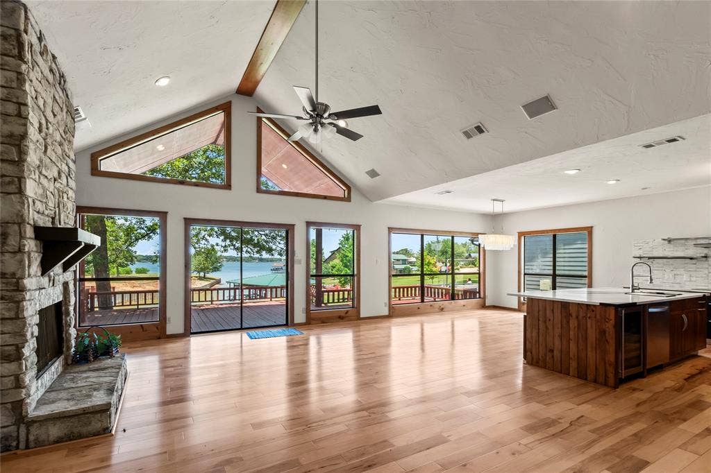 5459 Woodland Shores Drive, Log Cabin, TX 75148 Beautiful 2674 sq ft home on over half and acre with open water views.