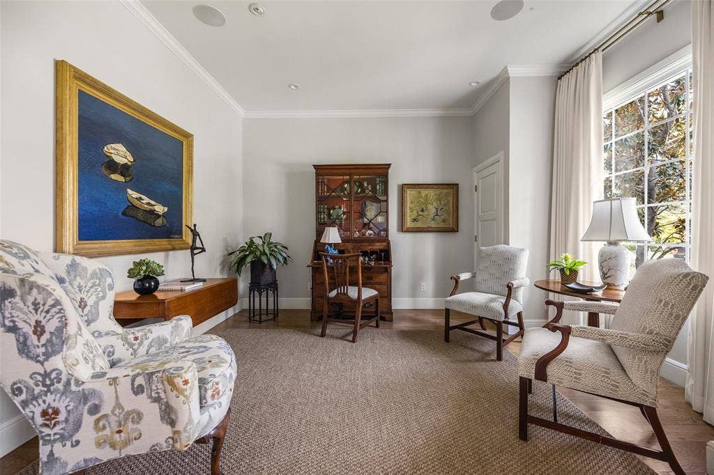 5718 W Hanover Avenue, Dallas, TX 75209 Downstairs guest bedroom currently being used as sitting room