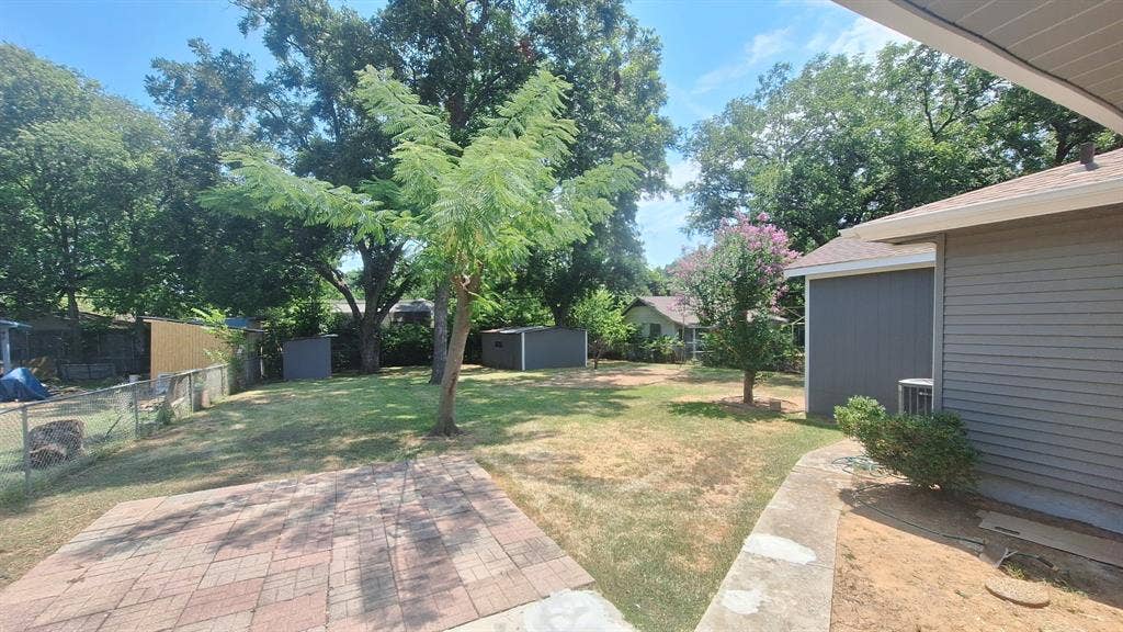 705 Vine Street, Euless, TX 76040 view of backyard from covered back porch