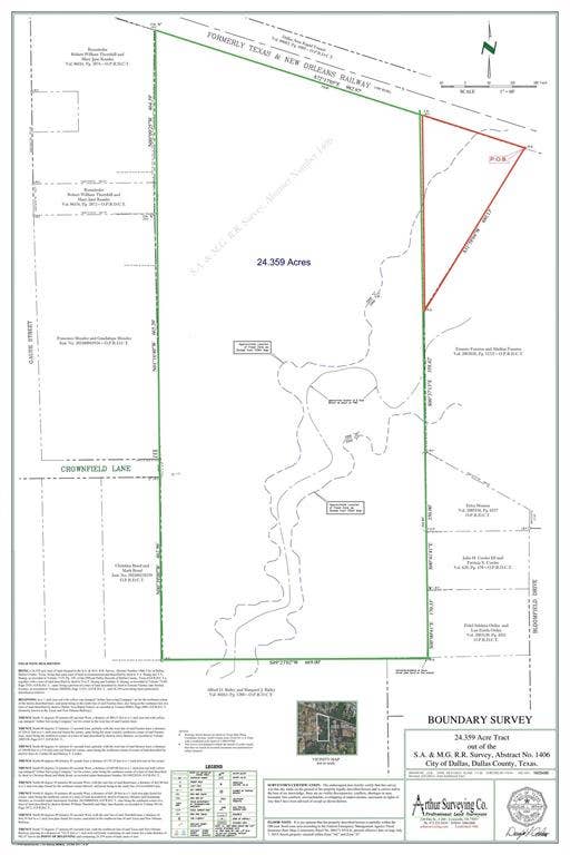 19 No Name Street, Dallas, TX 75217 Boundary Survey. Depicting the surveyed boundaries and acreage of the property