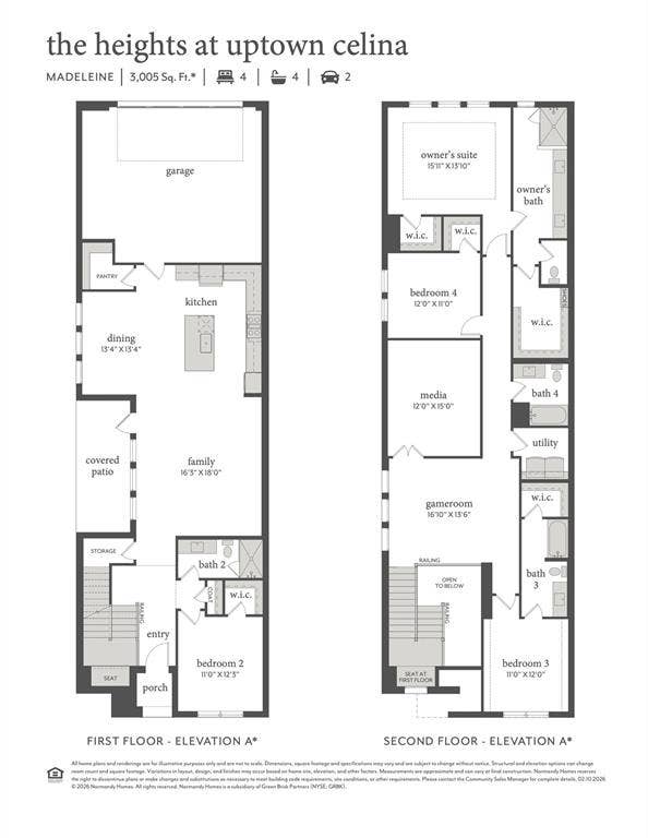 328 Walker Parkway, Celina, TX 75009 With spacious entertaining areas, including a fabulous game room with adjacent media room, our Madeleine floor plan is an entertainer's dream home!
