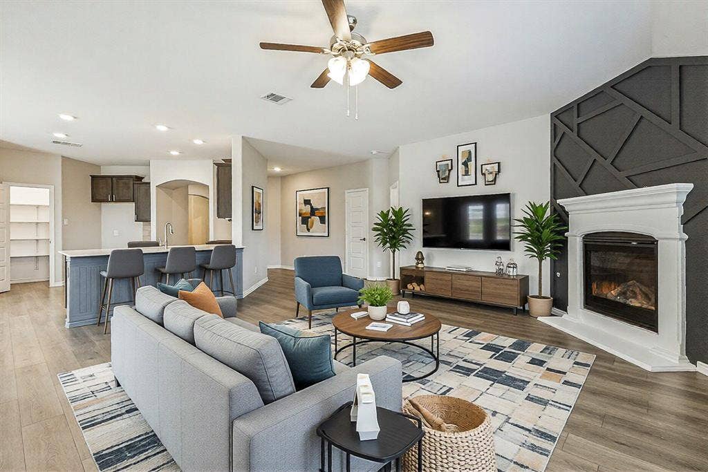 Virtually Staged Living Room