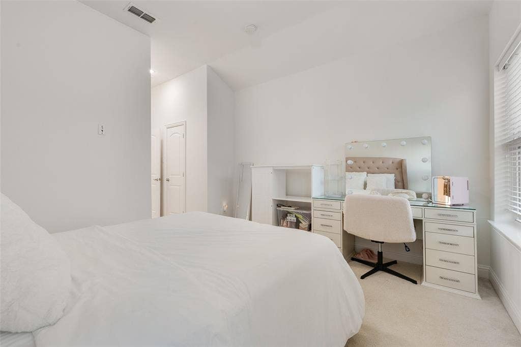 2408 Brisbane Lane, Plano, TX 75075 White interior walls, recessed ceiling lighting, light-toned carpeting, white window blinds