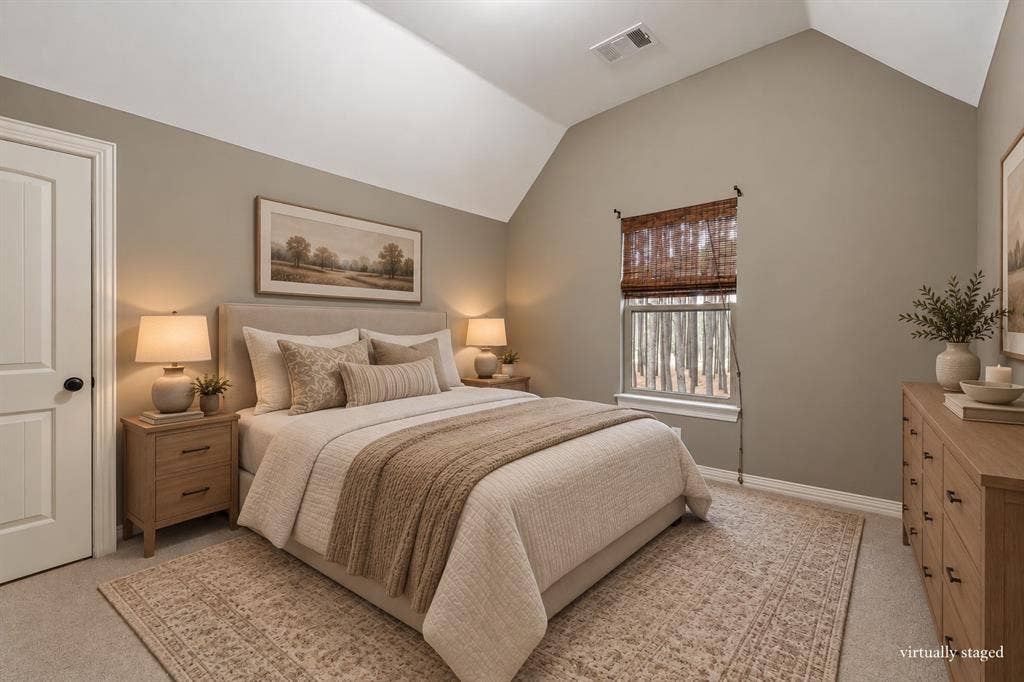 Virtually staged upstairs bedroom #3