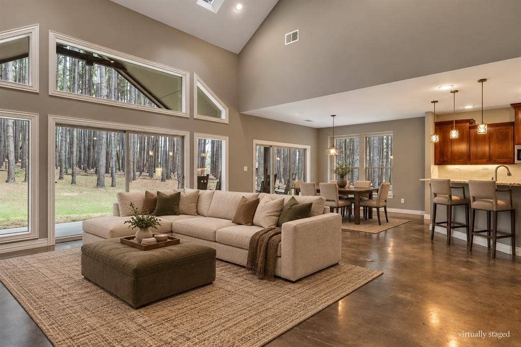 Virtually staged Living area