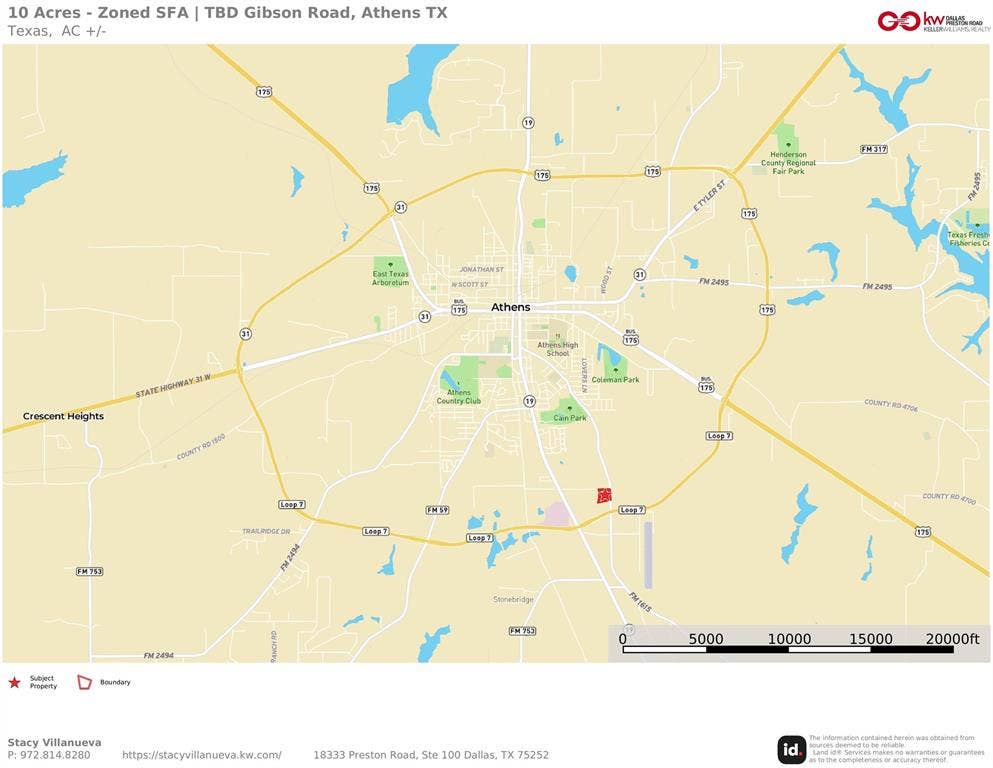 0 Gibson Road, Athens, TX 75751 Location Map - Athens, TX