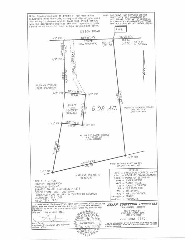 0 Gibson Road, Athens, TX 75751 Survey-Parcel Tax ID: 305522