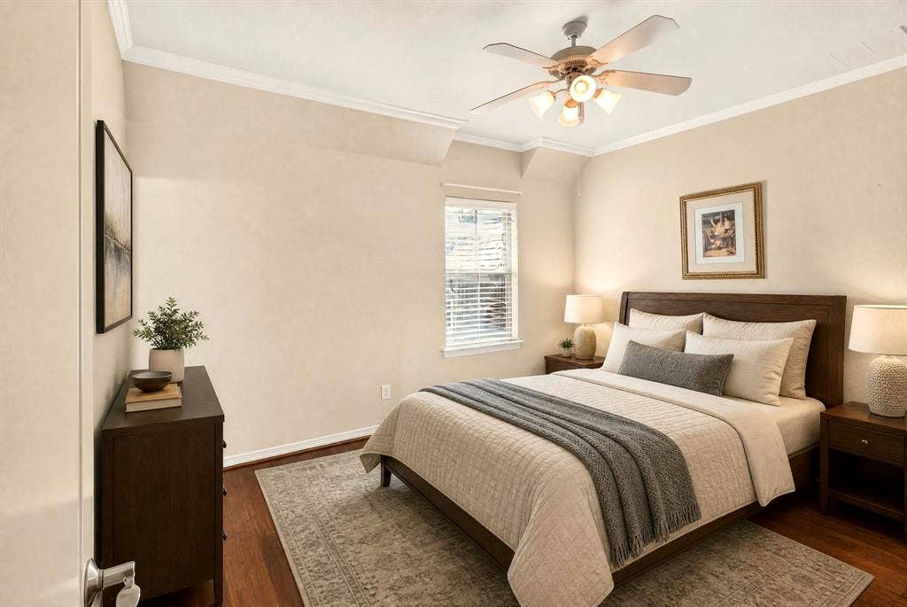 112 Winsley Circle, McKinney, TX 75071 Virtually staged secondary bedroom 3 with attached full bath.