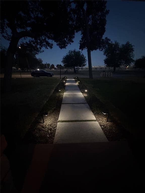 5021 Ashbrook Road, Dallas, TX 75227 Pathway with integrated lighting