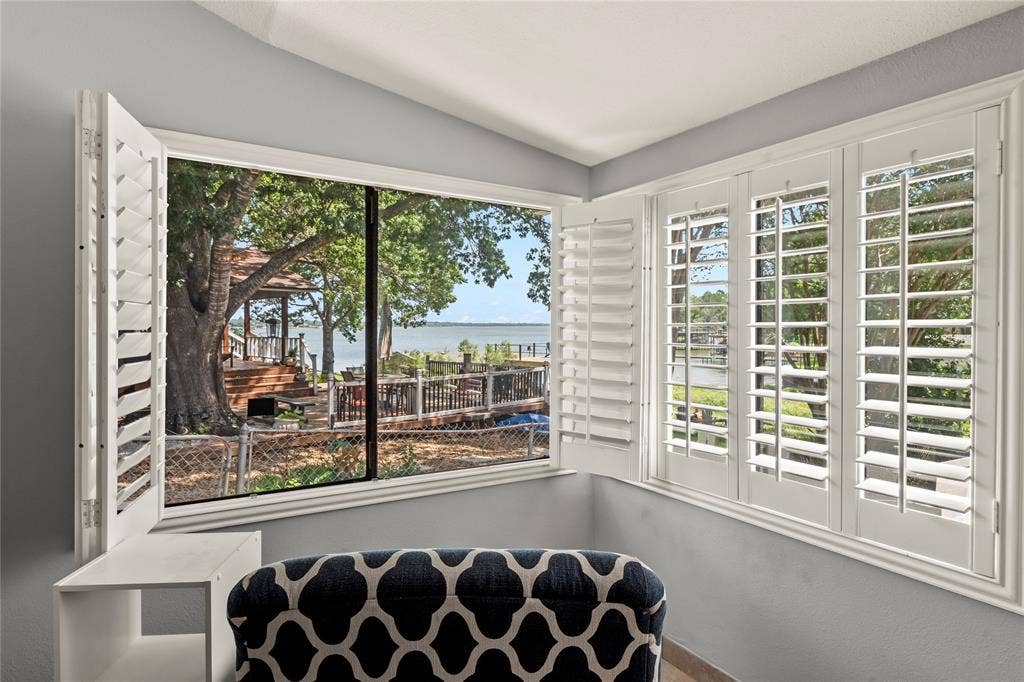 110 Henderson Harbor Circle, Payne Springs, TX 75156 Window featuring water scenery, mature trees, and a distant structure