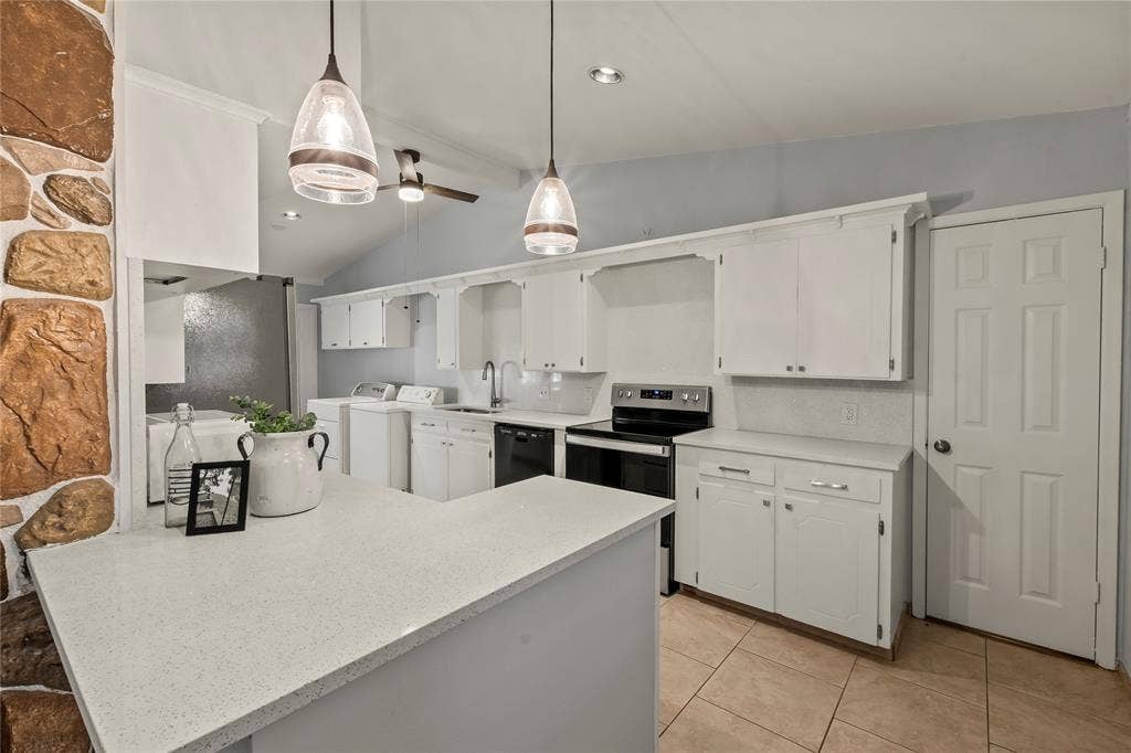 110 Henderson Harbor Circle, Payne Springs, TX 75156 White cabinetry, light-toned countertops, and tile flooring