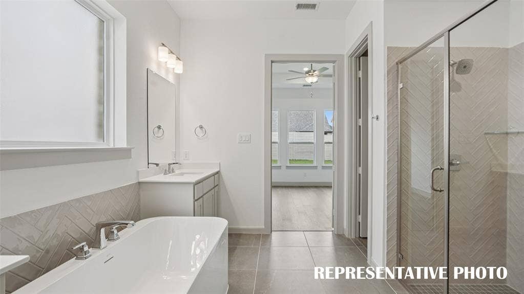 3417 Pickerel Point, McKinney, TX 75071 Whether it's soaking your cares away or taking a long, luxurious shower, you'll love everything this over the top bath has to offer! REPRESENTATIVE PHOTO