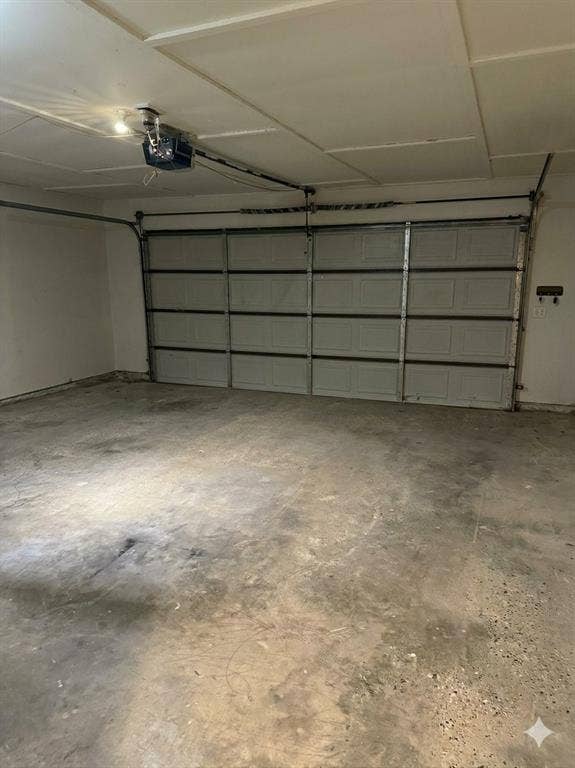 2 car attached garage with electric garage door opener.