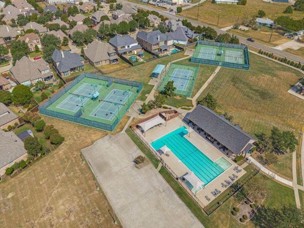 Tennis courts and pool