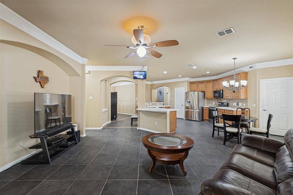 Open-concept living space