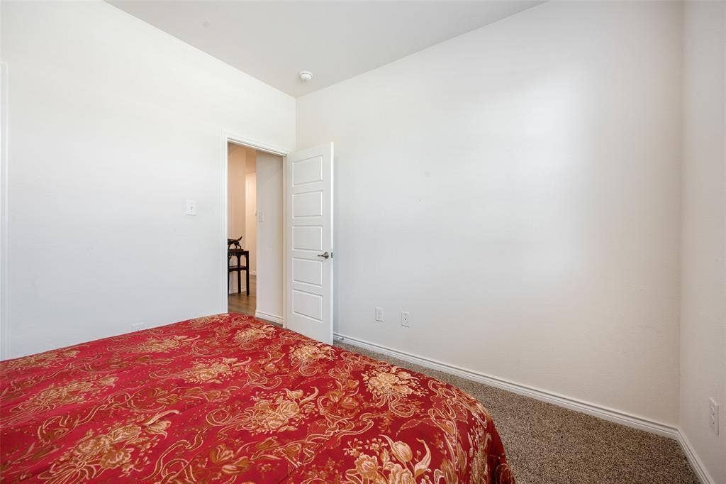 1101 Crepe Myrtle Lane, Anna, TX 75409 Spacious bedroom with neutral white walls, neutral carpeting, and ceiling fixtures
