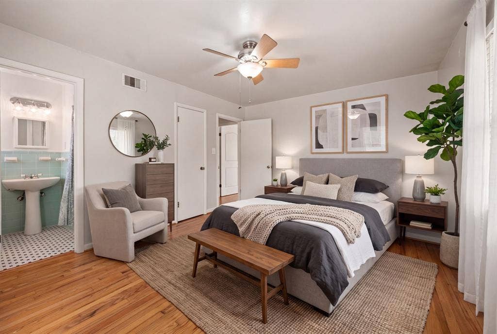 1134 Usher Street, Benbrook, TX 76126 Virtually Staged Primary Bedroom