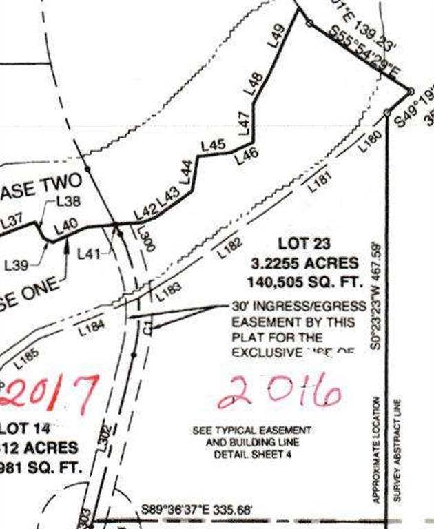2016 Hoopers Court, Weatherford, TX 76085 Plat Map, Lot Details. Illustrating the dimensions, acreage, and easement information for the property