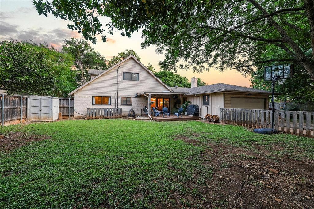 view of the home from the backyard
