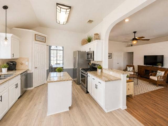 10201 Evergreen Drive, Rowlett, TX 75089 Kitchen opens to the dining room and 1st floor living area