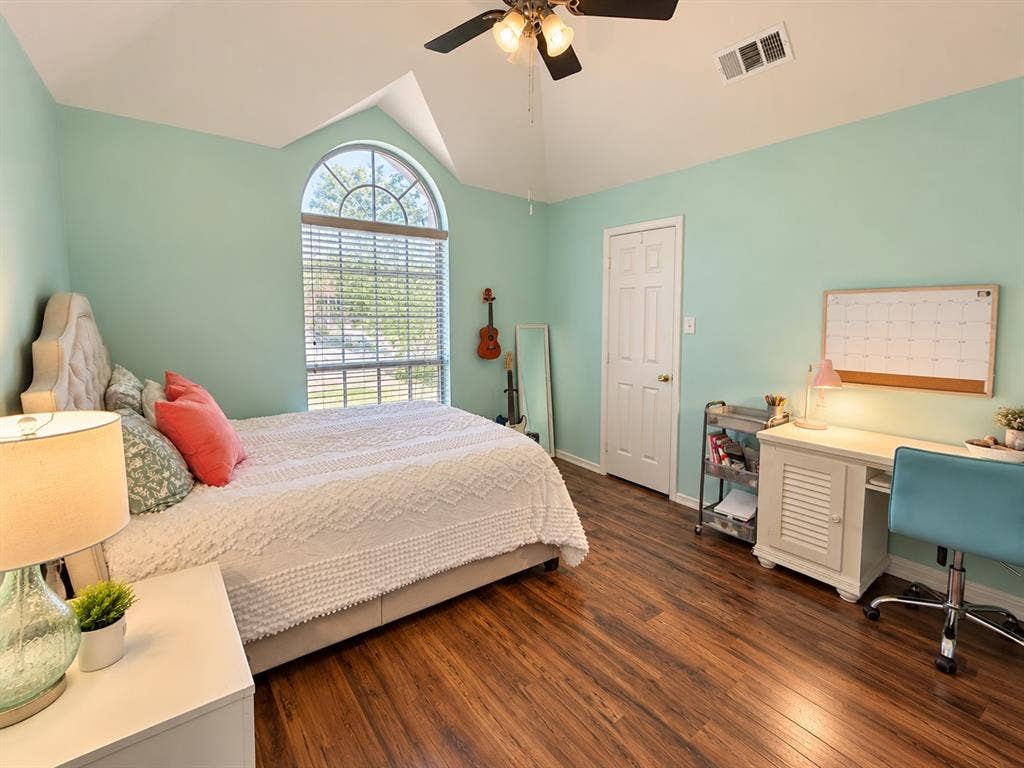 10201 Evergreen Drive, Rowlett, TX 75089 Bedroom off living room that also makes a great home office.
