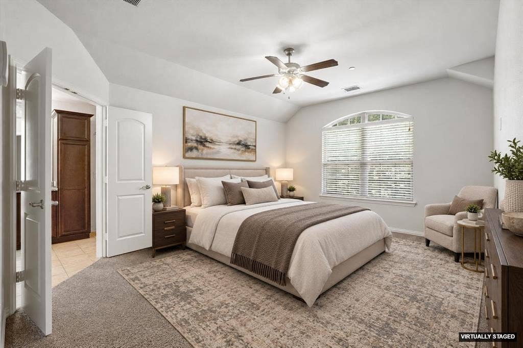 6529 Rutherford Road, Plano, TX 75023 Primary Bedroom view #2 (virtually staged)
