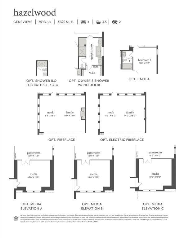 15828 Amber Street, Frisco, TX 75033 Our beautiful Genevieve plan features the optional electric fireplace, bath 4, media room and so much more!