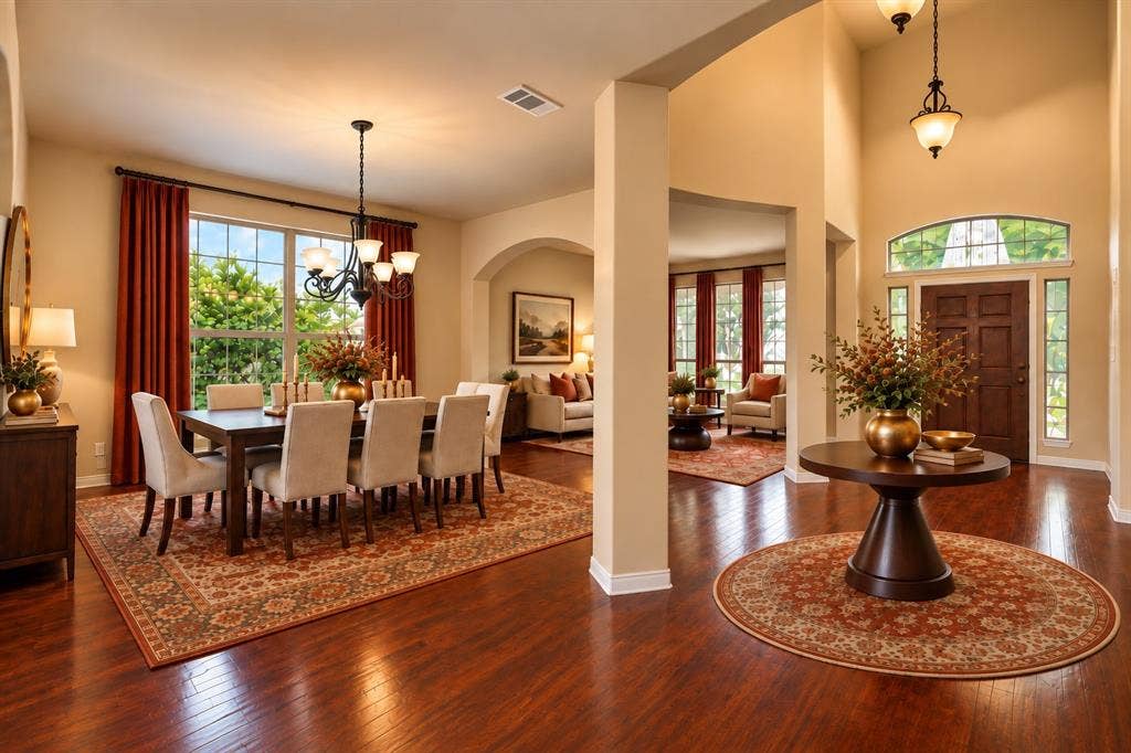 405 James Herndon Trail, McKinney, TX 75071 Formal Dining/Living; digitally staged