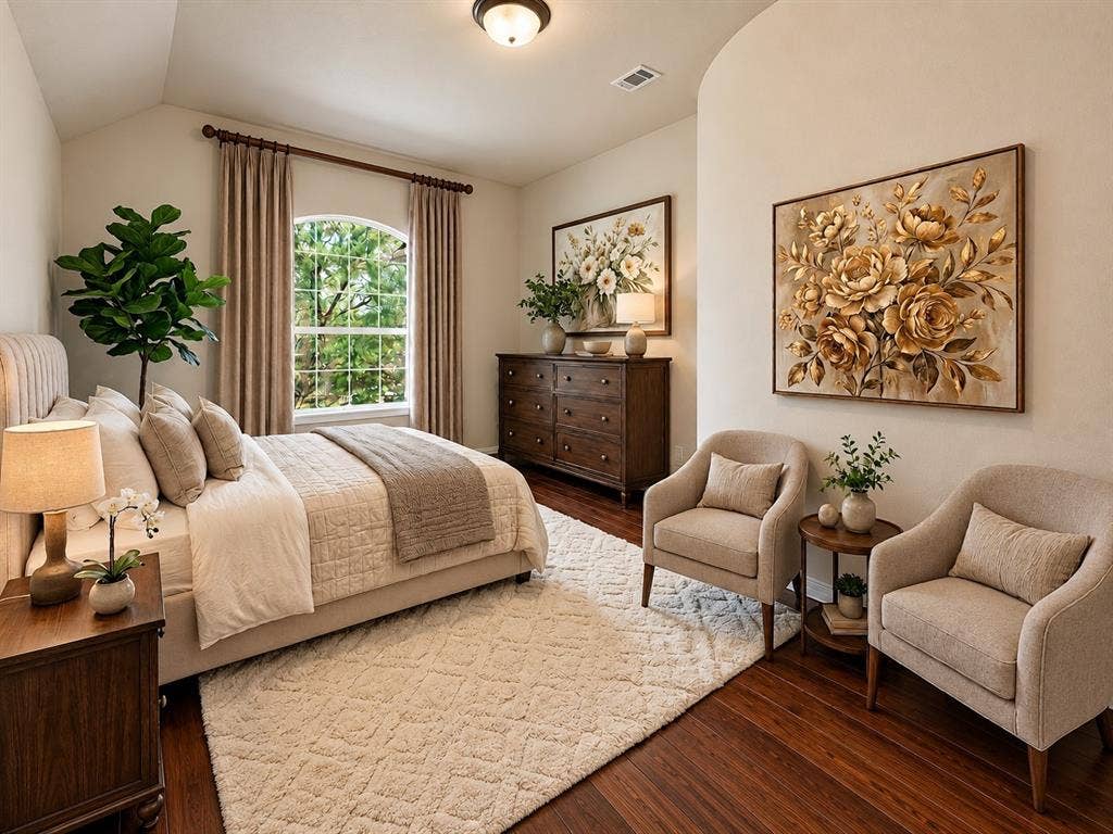 405 James Herndon Trail, McKinney, TX 75071 Separate Bedroom; digitally staged