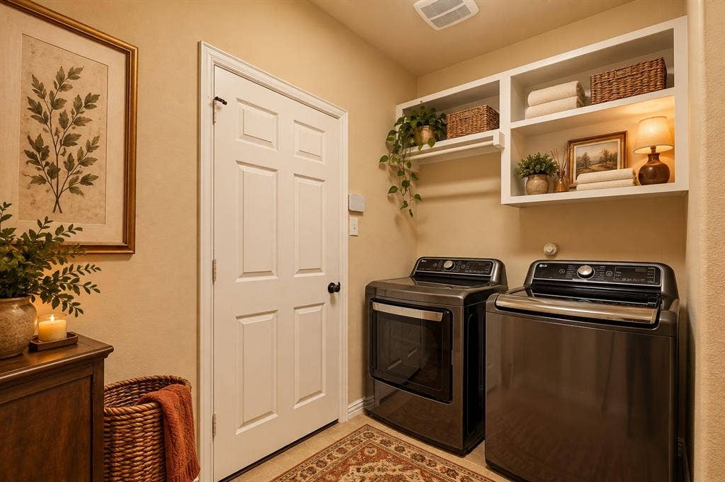 405 James Herndon Trail, McKinney, TX 75071 Laundry room located off garage; digitally staged
